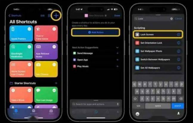 清新苹果14锁屏维修店分享iPhone14升级iOS16.4后如何创建锁屏快捷方式 