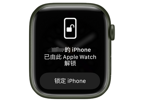 清新苹果手机维修分享用 AppleWatch 解锁配备面容 ID 的 iPhone方法 